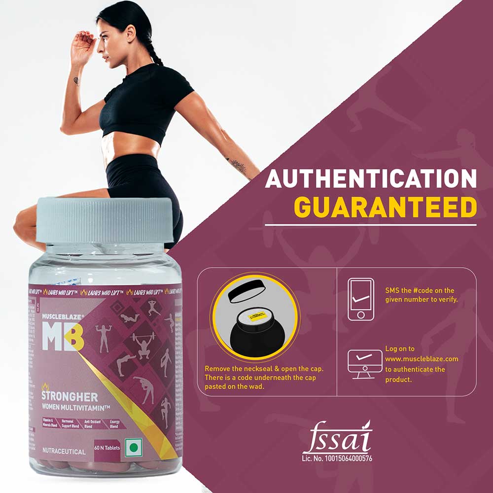 MuscleBlaze Daily Multivitamin for Women (60 Veg Capsules)