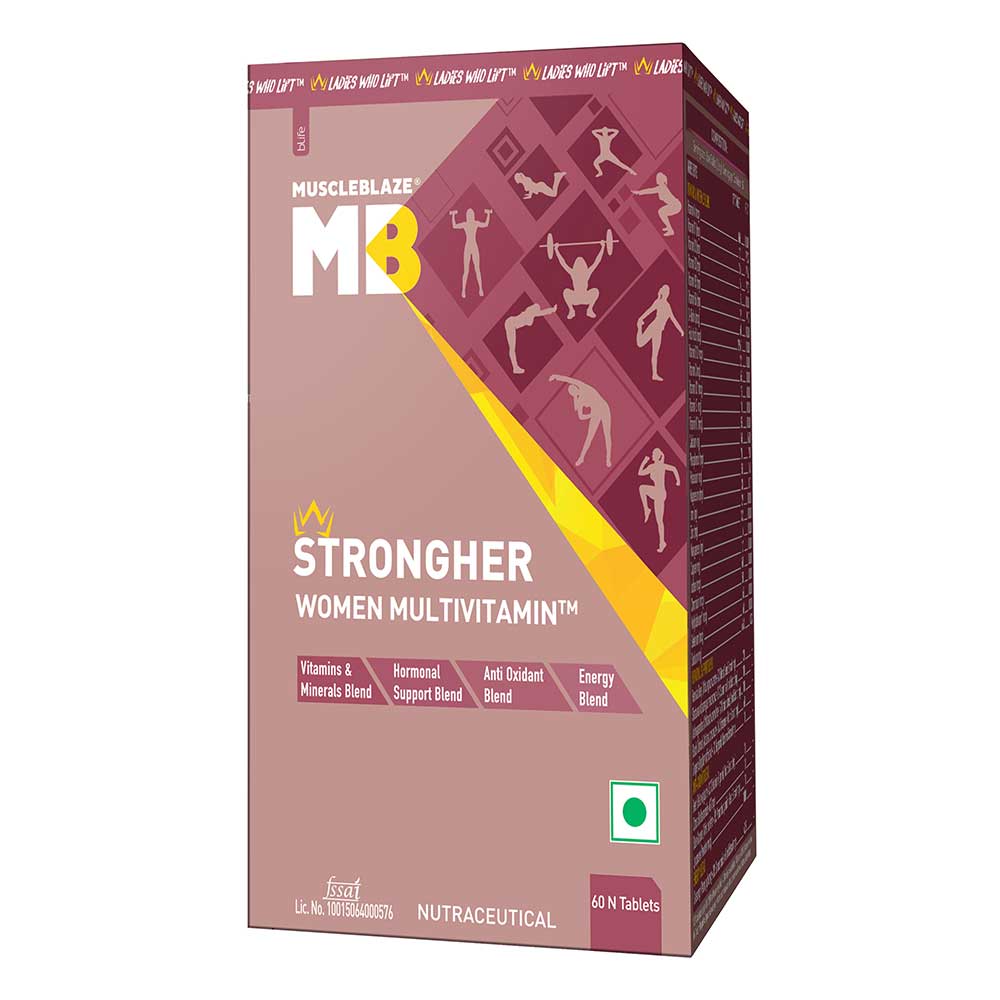 MuscleBlaze Daily Multivitamin for Women (60 Veg Capsules)