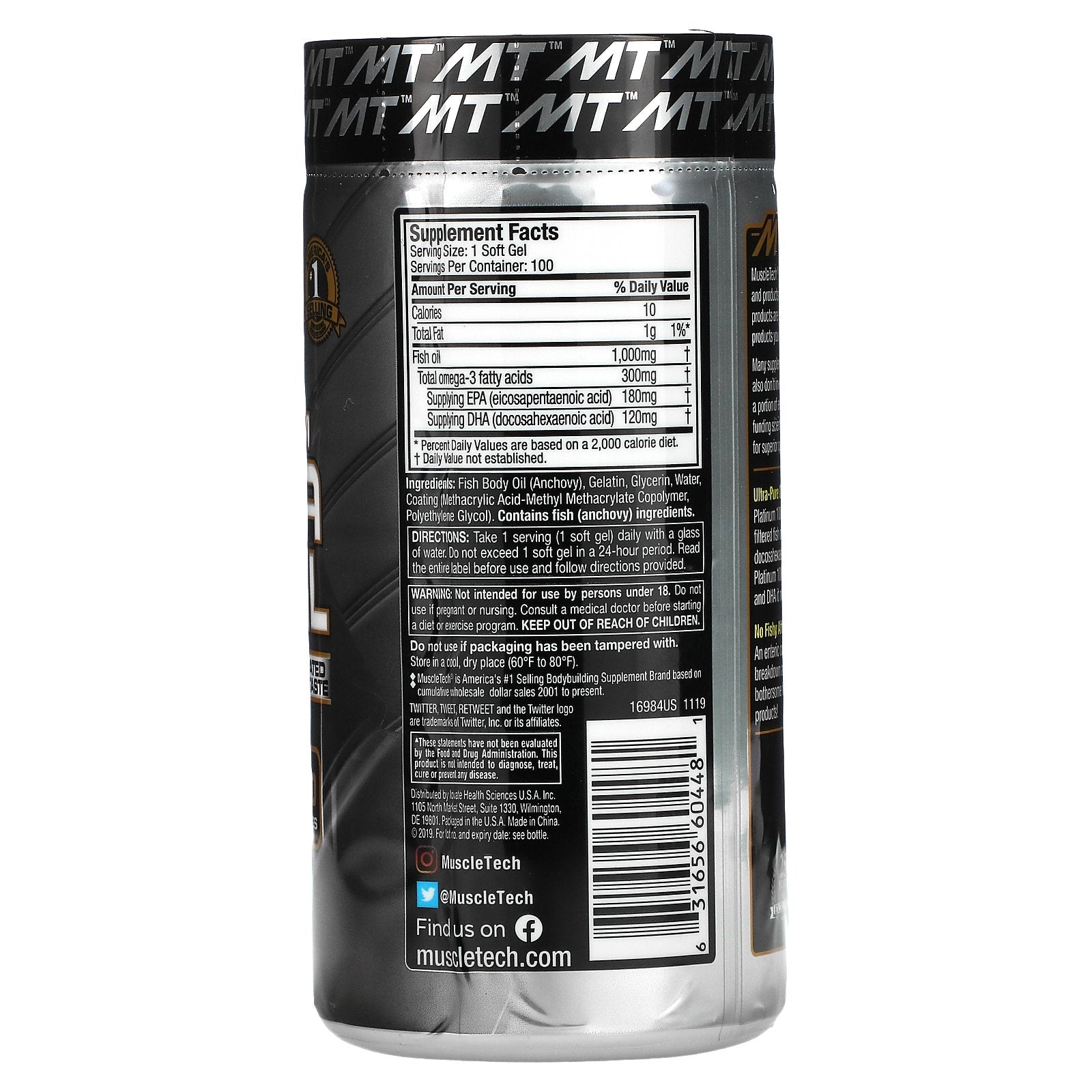 MuscleTech Platinum 100% Fish Oil