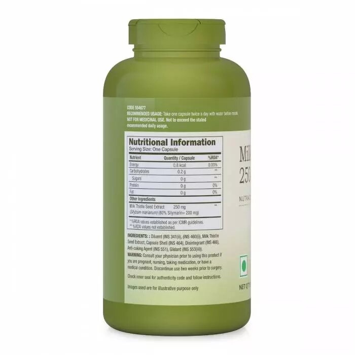 GNC Herbal Plus Milk Thistle 250 mg - 90 Capsules