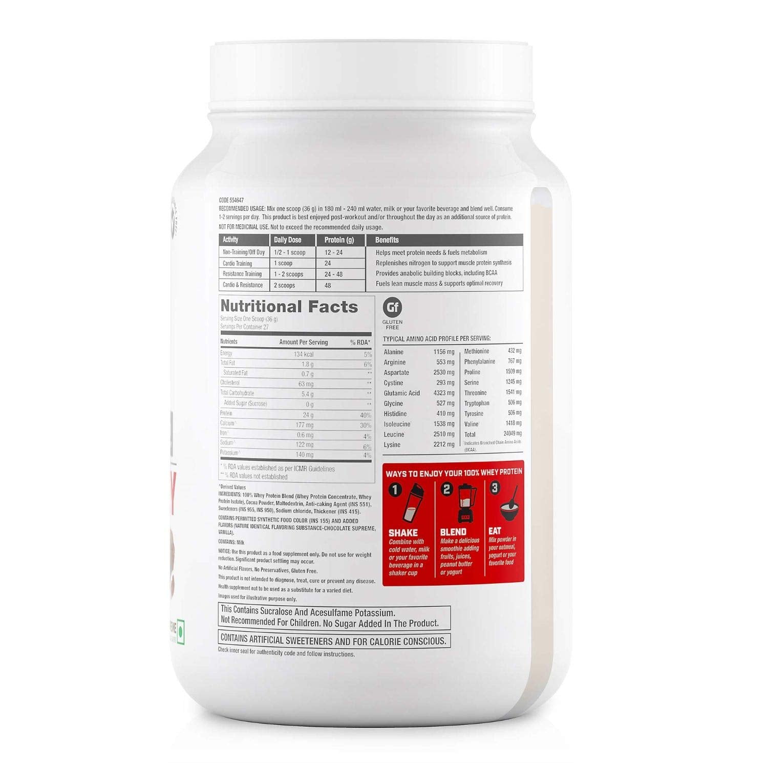 Gnc Pro 100% Whey Protein 1Kg, 2.2lb (30Servings) and Get free calcium plus (60N)