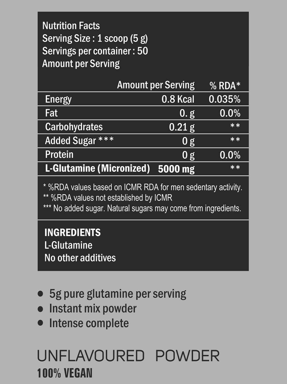 SBN Glutamine 250 GM