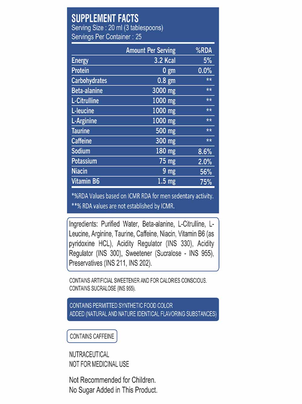 SBN Pre – Workout (25 Serving)