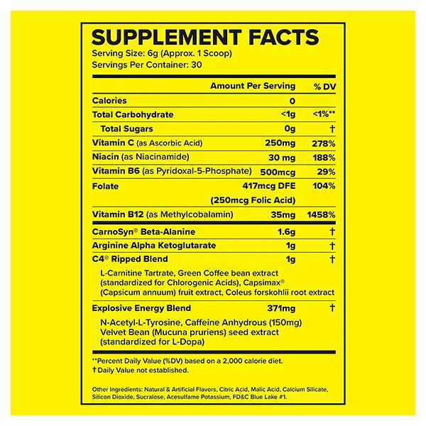 CELLUCOR C4 PRE WORKOUT ( 60 SERVINGS)