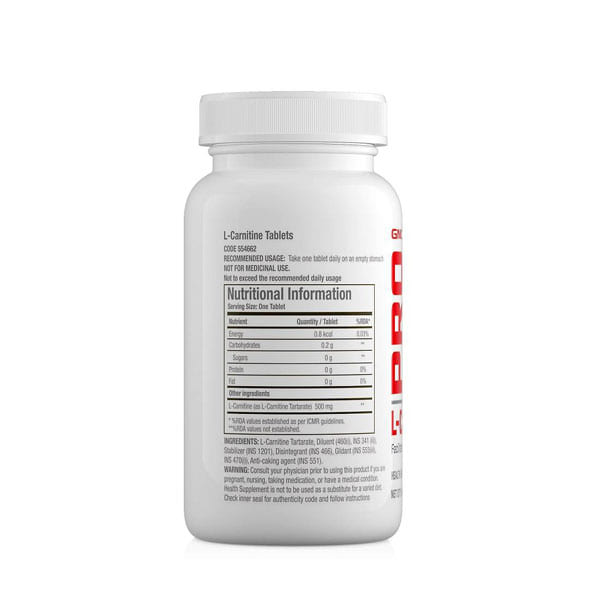 GNC Pro Performance L-Carnitine 500MG 60 Tablets
