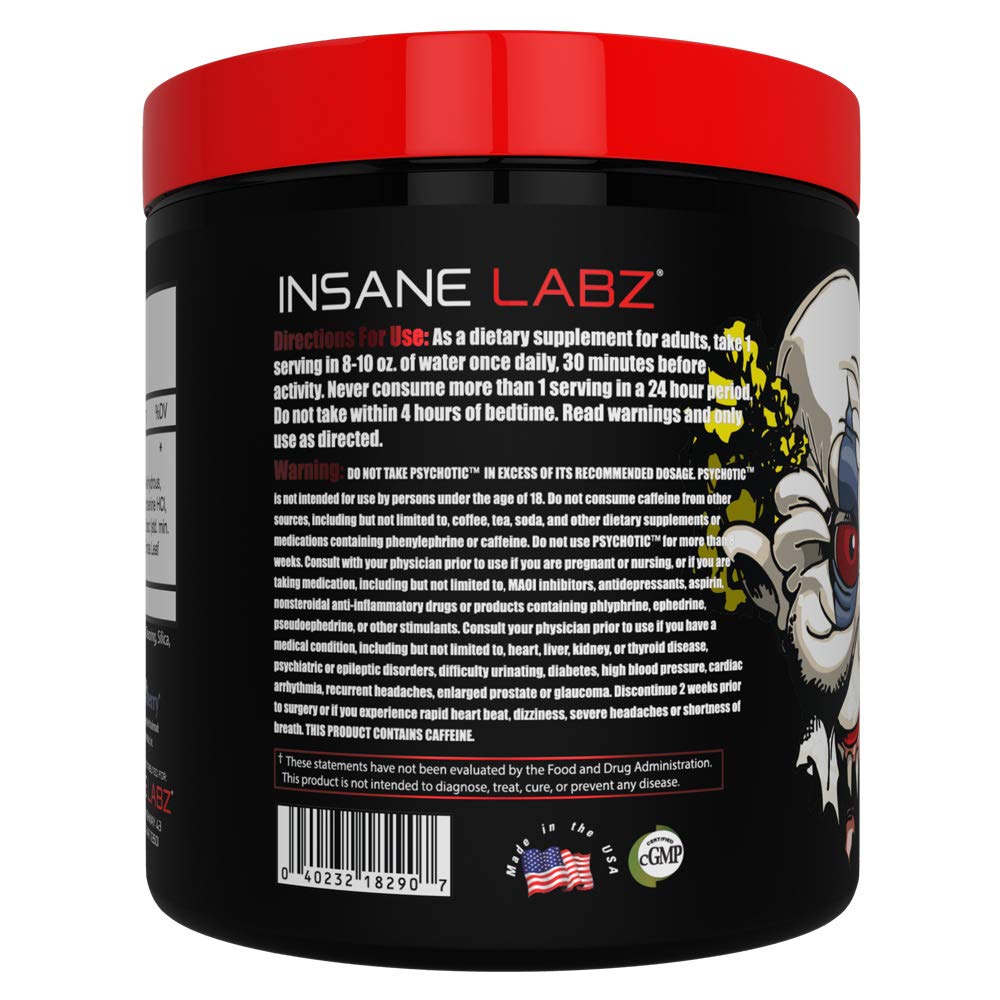 Insane Labz Psychotic Pre-Workout 0.47lbs, 216gm ( 35 Servings )