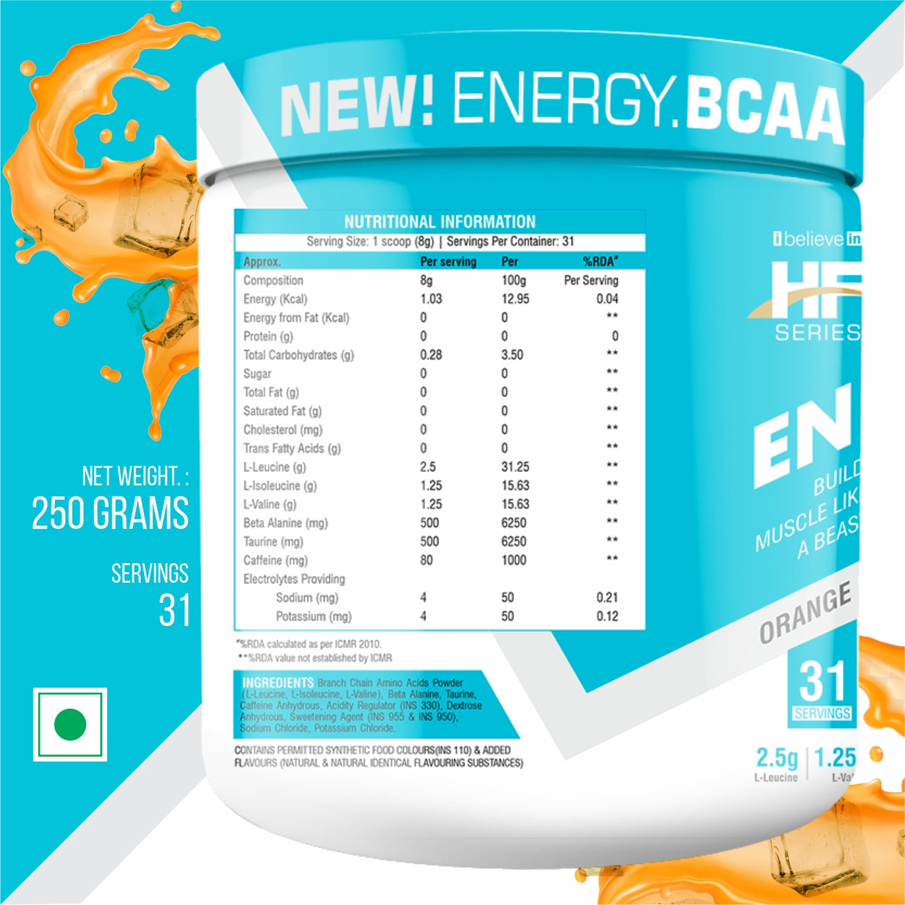 HF SERIES ENERGY BCAA MUSCLE GROWTH BEAST
