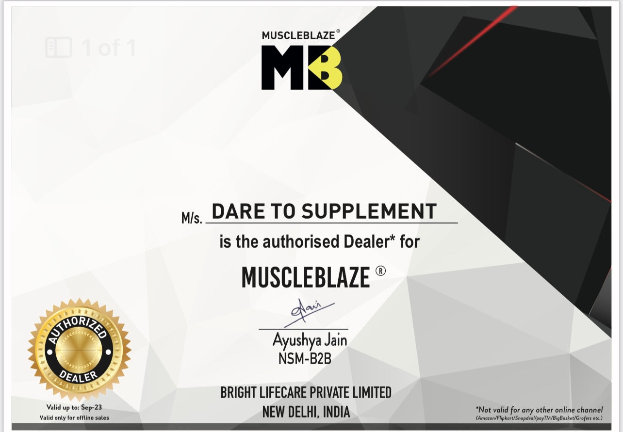 MuscleBlaze Rich Chocolate Biozyme Performance Whey With 25g Protein Per Serving (Sugar Free)