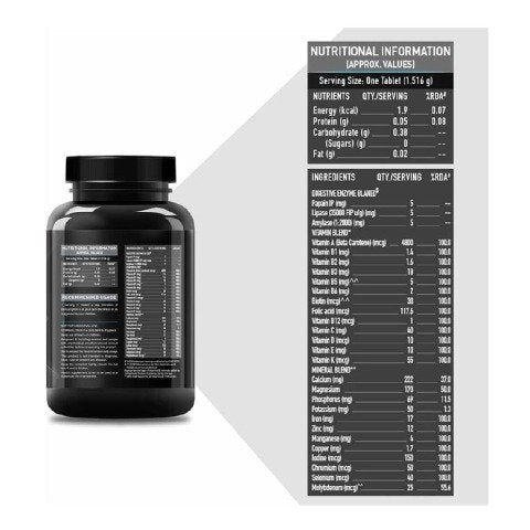 MuscleBlaze MB-VITE Multivitamin for Immunity-100% RDA of Vit C 60 tablet(s), Unflavoured