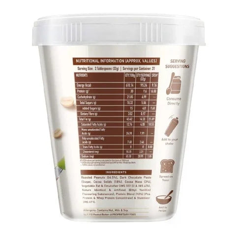 MuscleBlaze Chocolate Peanut Butter 1KG (NEW PACK)