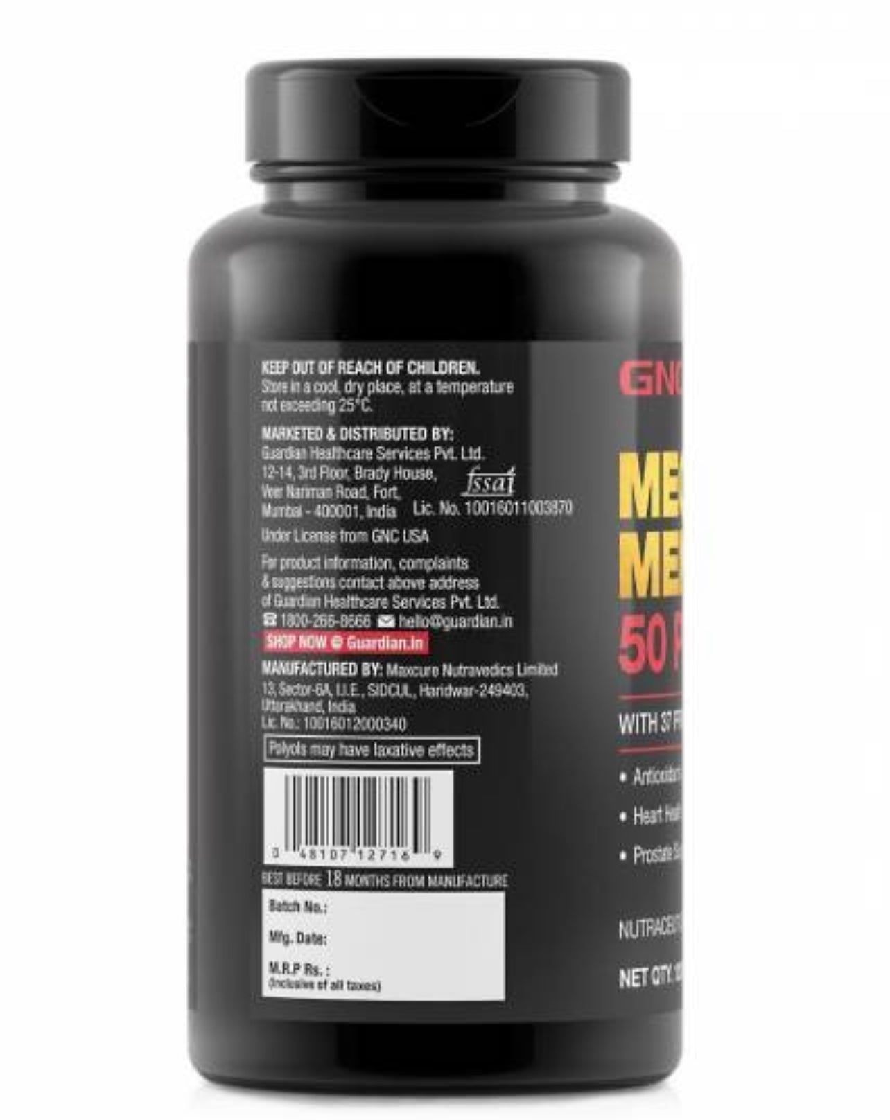 GNC Mega Men 50 Plus - 120 Tablets