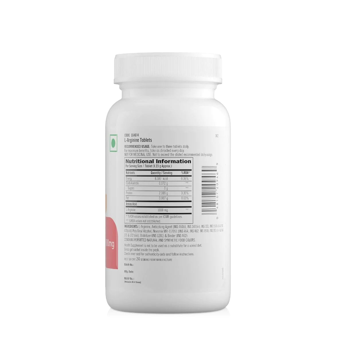 GNC L-Arginine 1000 mg - 90 Tablets