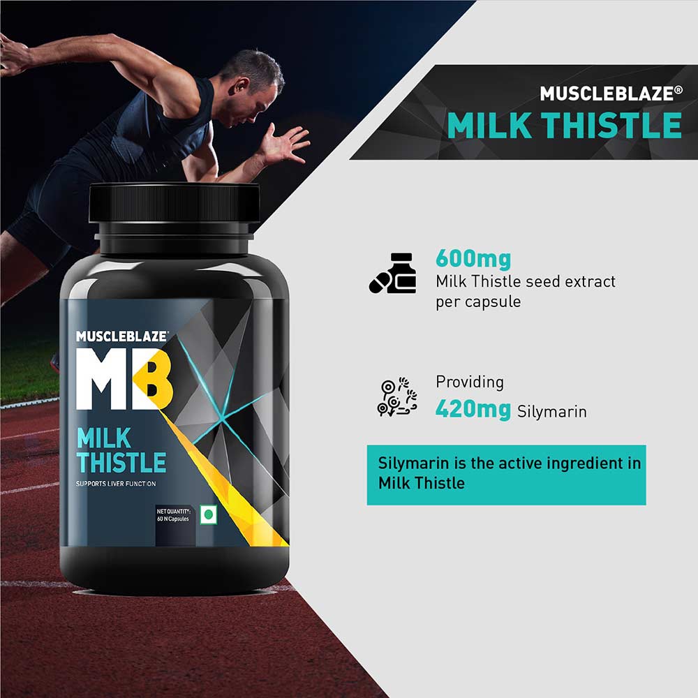 MuscleBlaze Milk Thistle, 60 capsules