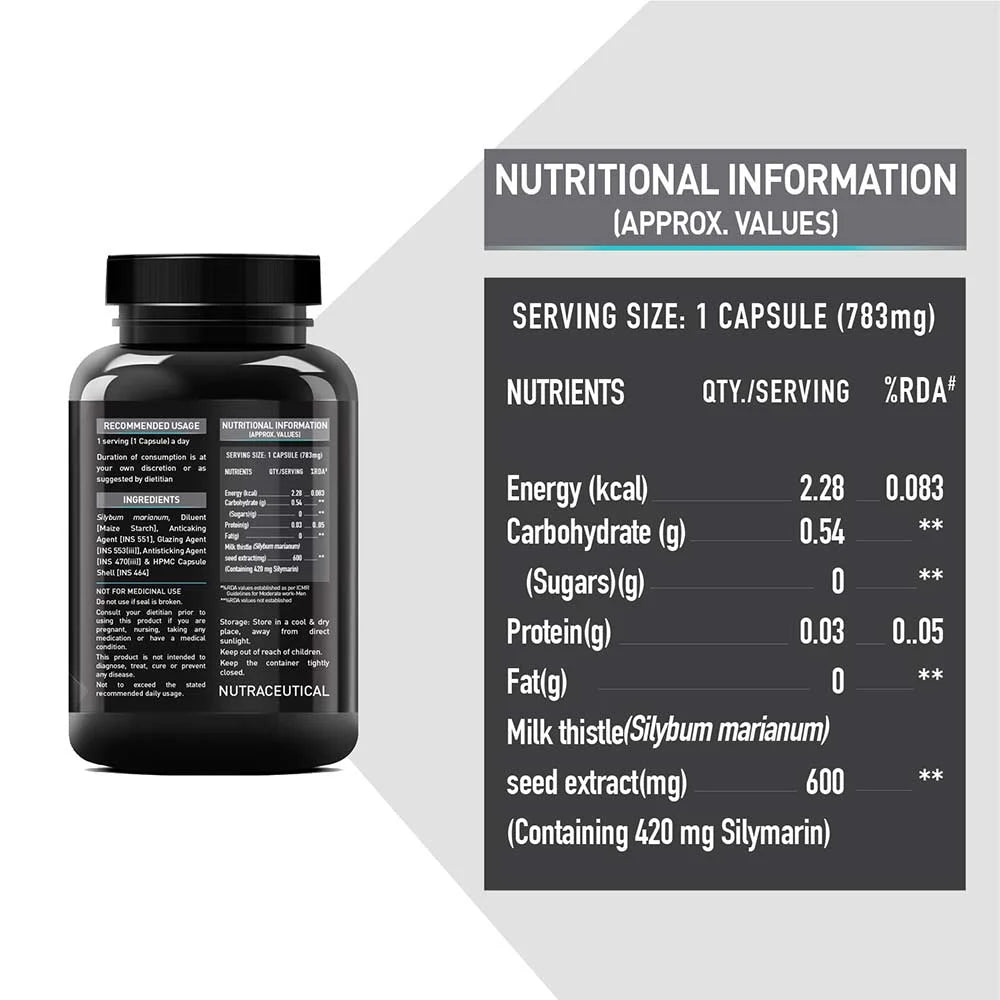 MuscleBlaze Milk Thistle, 60 capsules