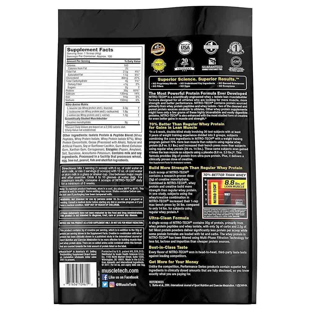 MuscleTech NitroTech Performance Series, 10 lbs, 4.54 kg