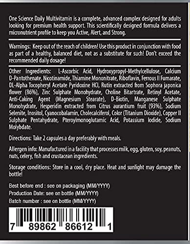 One Science Nutrition Daily Multivitamin ,60 Capsules