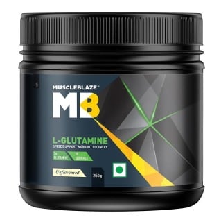MuscleBlaze L-Glutamine, 0.55 lb, Unflavoured