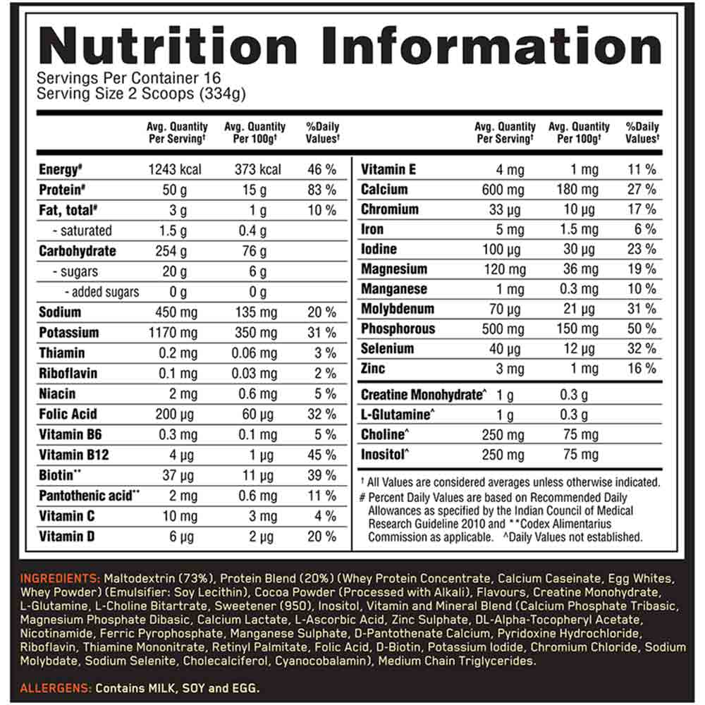 ON Serious Mass Gainer- 6lb / 12lb 5kg