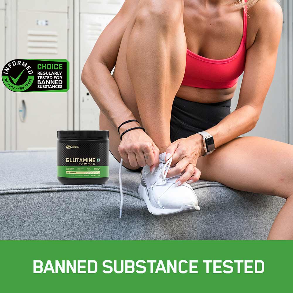 ON (Optimum Nutrition) Glutamine Powder, 0.55 lb, Unflavoured