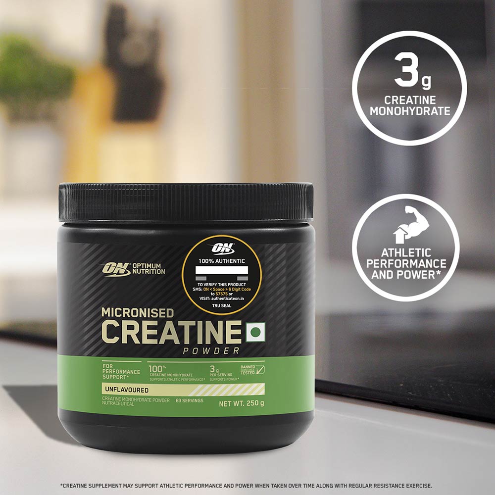 ON (Optimum Nutrition) Micronized Creatine Powder, 0.55 lb, Unflavoured