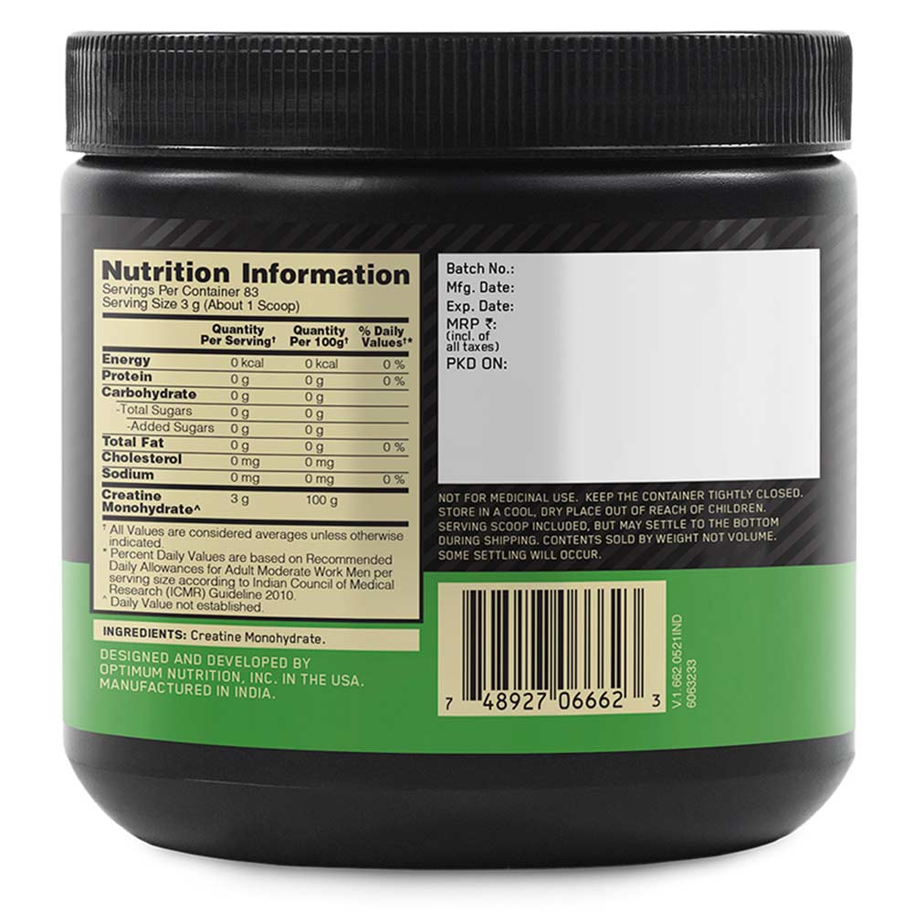 ON (Optimum Nutrition) Micronized Creatine Powder, 0.55 lb, Unflavoured
